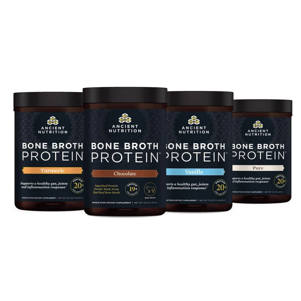 商品Ancient Nutrition|Bone Broth Protein Flavor Bundle,价格¥1446,第1张图片