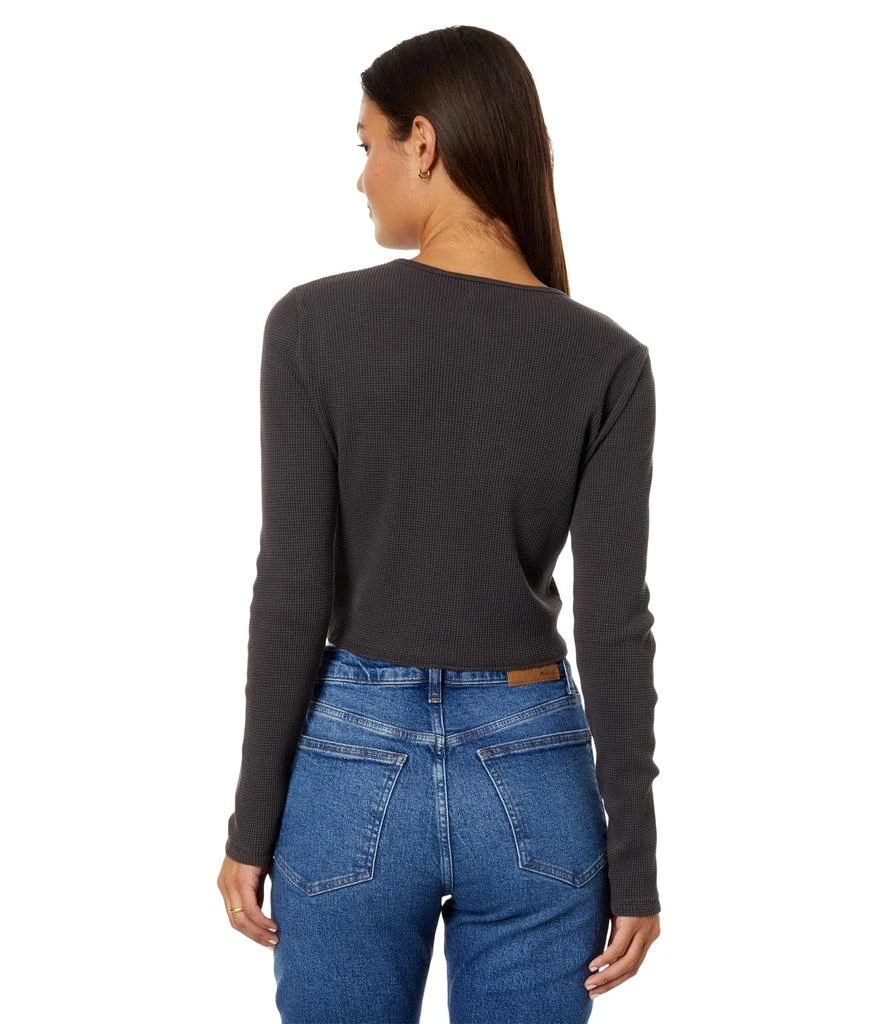 商品Madewell|Waffle Knit Crewneck Crop Tee,价格¥406,第2张图片详细描述