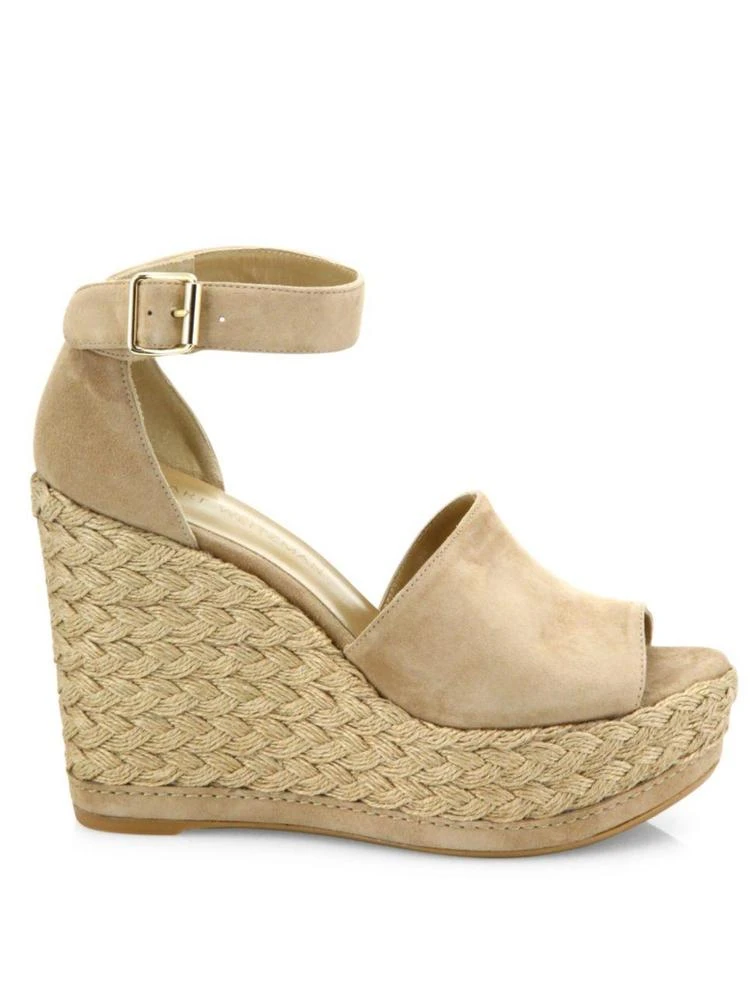 商品Stuart Weitzman|Sohojute Suede Espadrille Wedge Sandals,价格¥1364,第5张图片详细描述