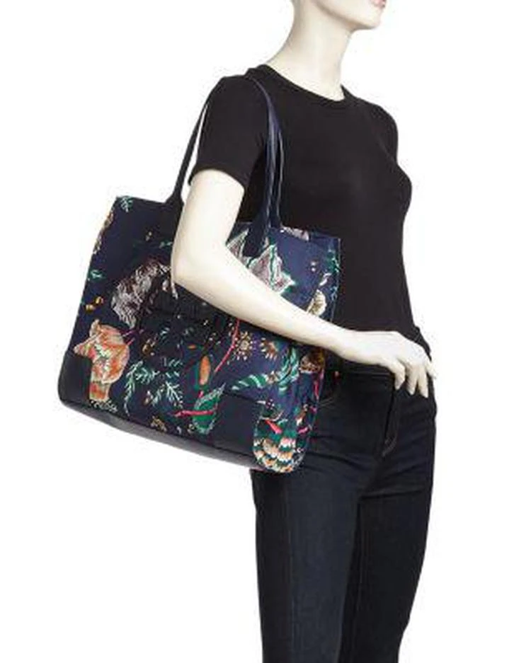 商品Tory Burch|Ella Floral-Print Nylon & Leather 中号托特包,价格¥1482,第2张图片详细描述