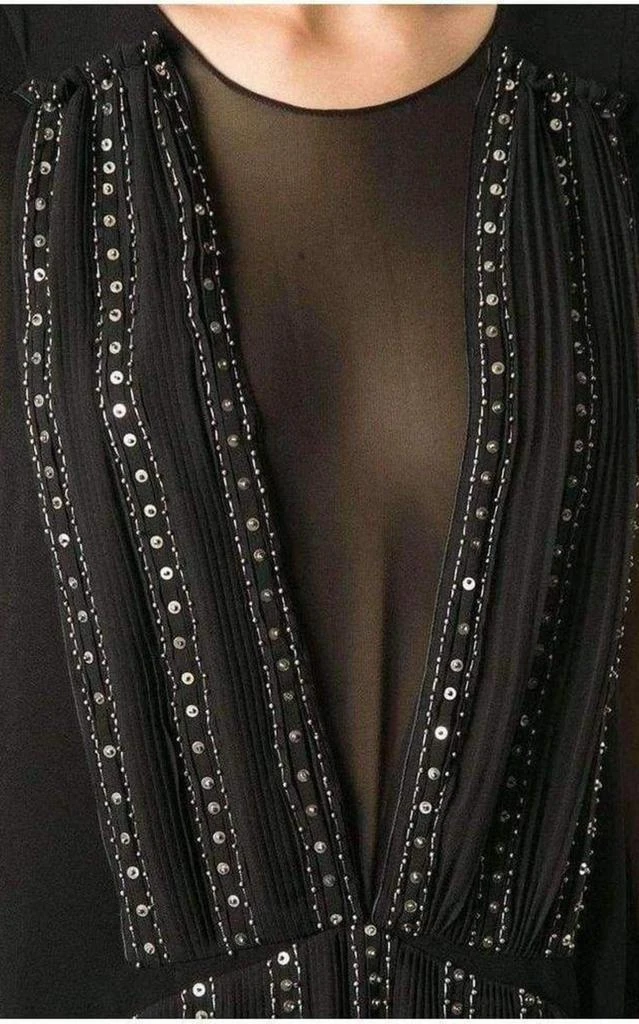 Black Embellished Silk Cocktail Dress 商品