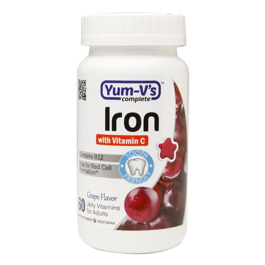 商品Yum-V's|Iron with Vitamin C Adult Jellies Grape,价格¥74,第1张图片