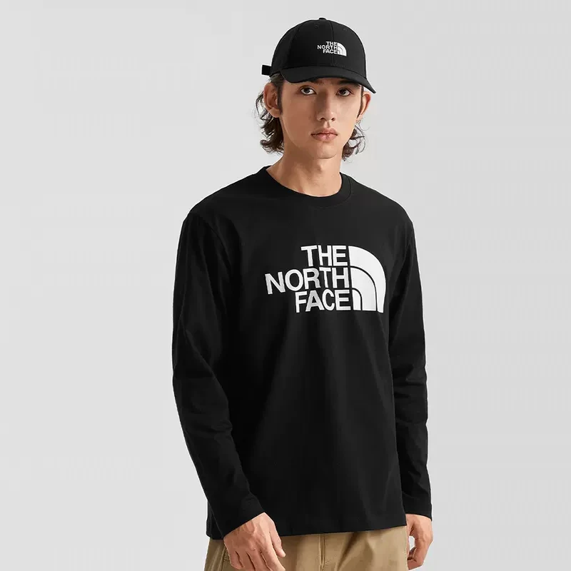 商品[国内直发] The North Face|北面 品牌Logo印花美式复古户外运动透气圆领长袖T恤 男款 黑色,价格¥392,第4张图片详细描述