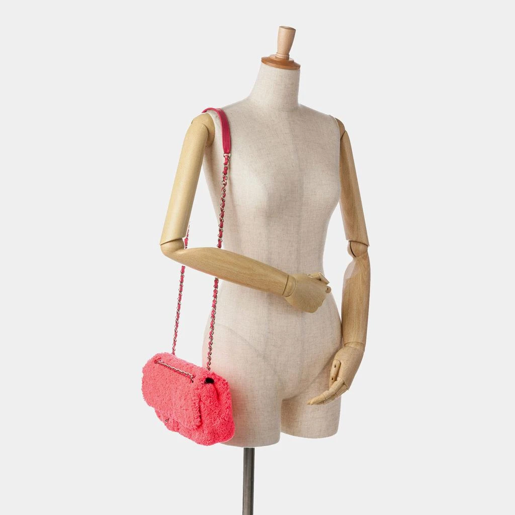 商品[二手商品] Chanel|Chanel Pink Medium Quilted Terry Cloth Coco Beach Flap,价格¥26344,第4张图片详细描述