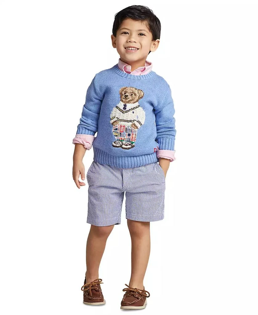 商品Ralph Lauren|Toddler and Little Boys Stretch Seersucker Shorts,价格¥176,第3张图片详细描述