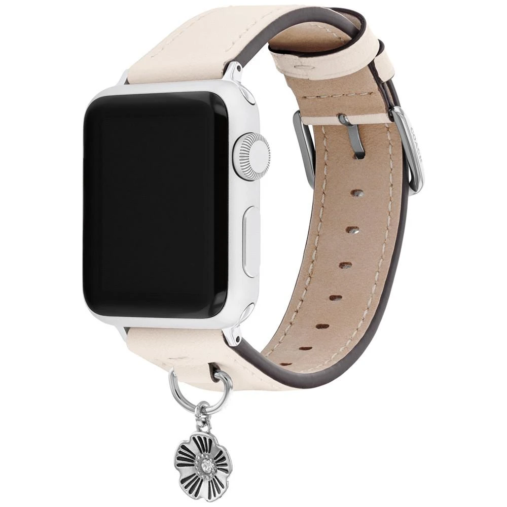 商品Coach|Chalk Leather Apple Watch Band 38/41mm,价格¥716,第2张图片详细描述