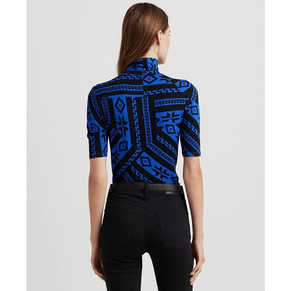 商品Ralph Lauren|Women's Fair Isle Stretch Jersey Turtleneck,价格¥599,第2张图片详细描述