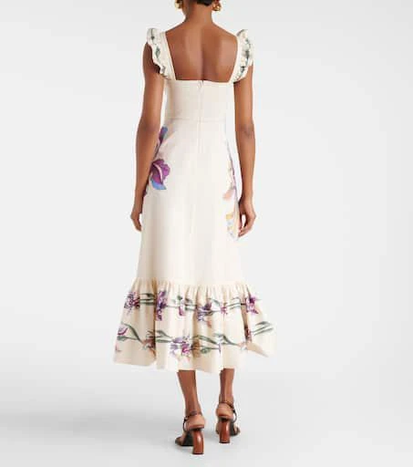 商品LA DOUBLE J|Gingerbread floral cotton-blend midi dress,价格¥8675,第3张图片详细描述