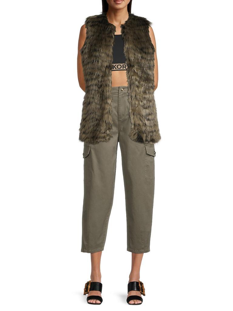 商品Michael Kors|Glam Tiger Faux Fur Vest,价格¥1399,第4张图片详细描述
