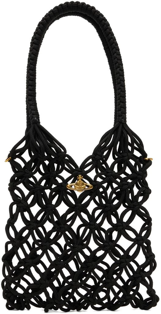 商品Vivienne Westwood|Black Large Macrame Tote,价格¥1606,第1张图片