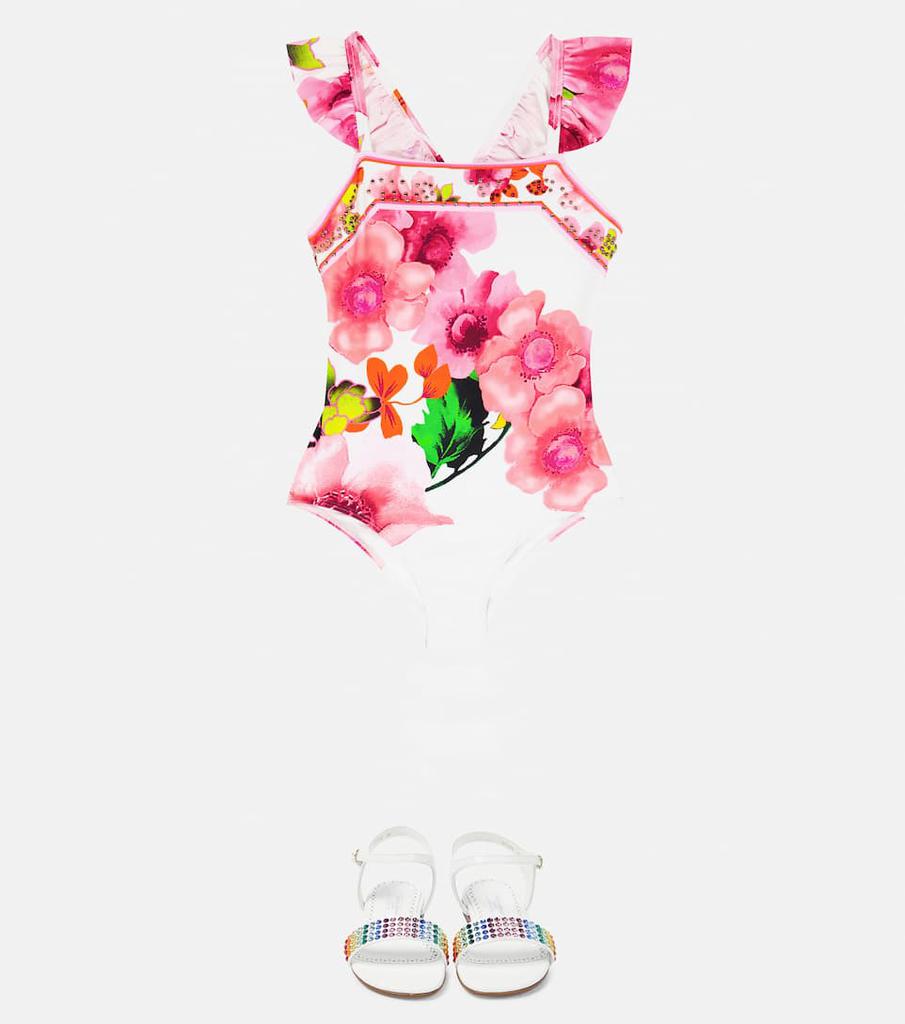 Floral embellished swimsuit商品第2张图片规格展示