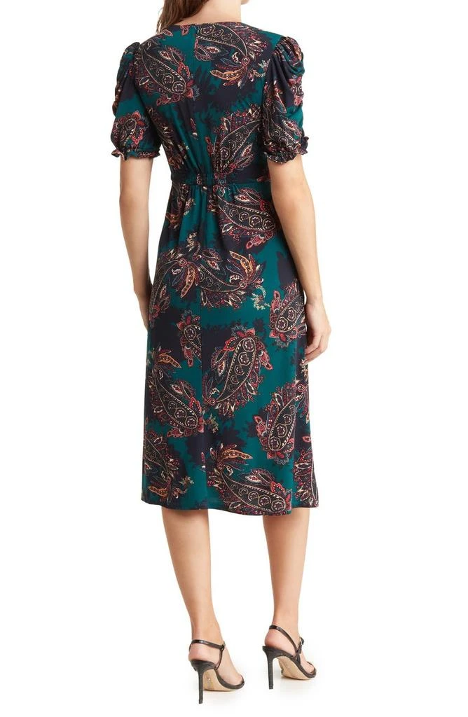 商品Vince Camuto|Paisley Puff Sleeve Midi Dress,价格¥384,第2张图片详细描述