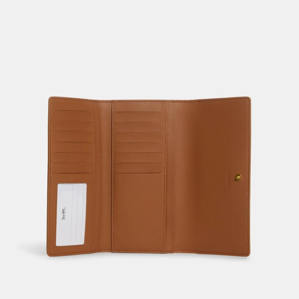 商品Coach|Coach Outlet Slim Trifold Wallet In Blocked Signature Canvas,价格¥766,第2张图片详细描述