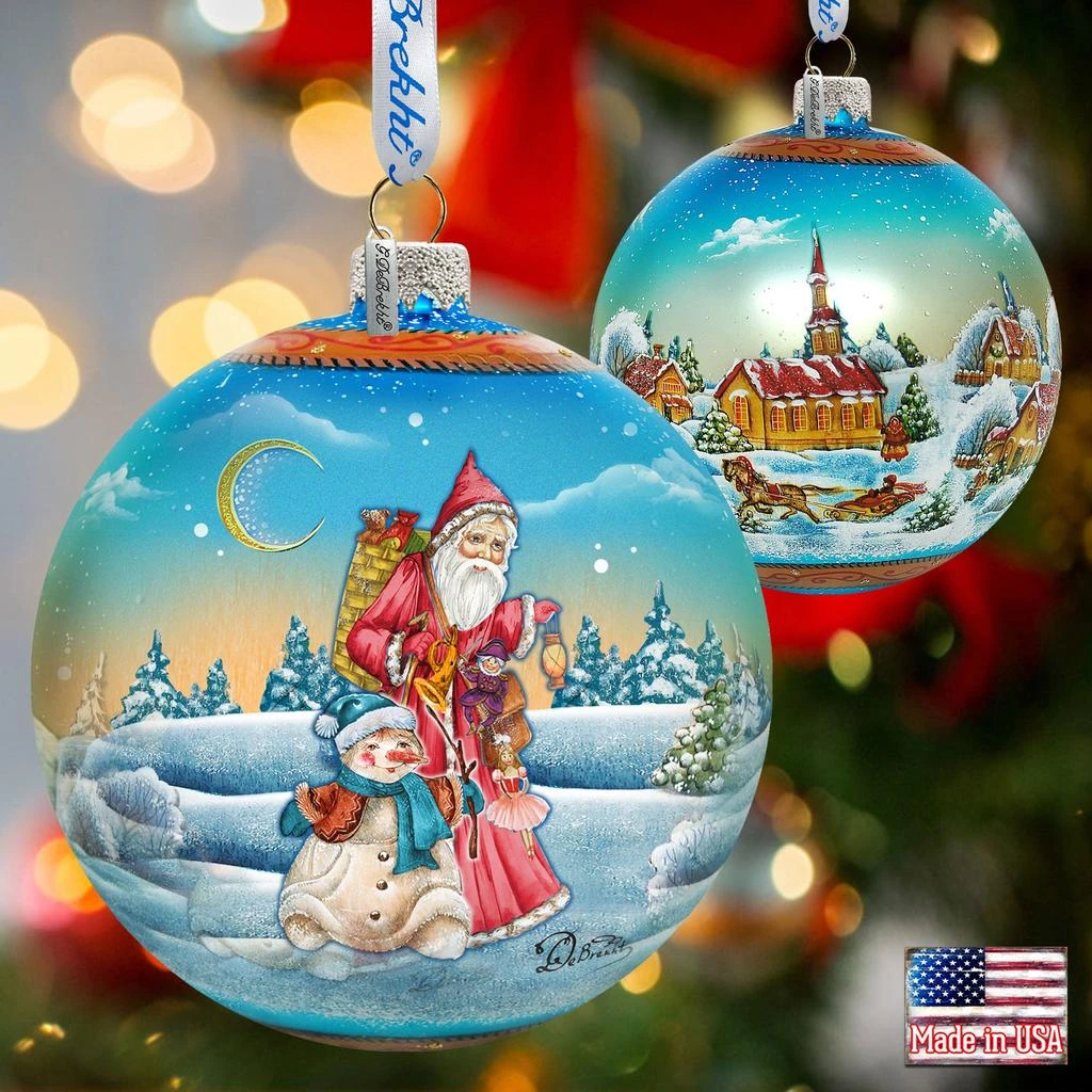 商品G. DeBrekht|Designocracy Winter Village Glass Ornament, handpainted LE by G.DeBrekht,价格¥667,第4张图片详细描述