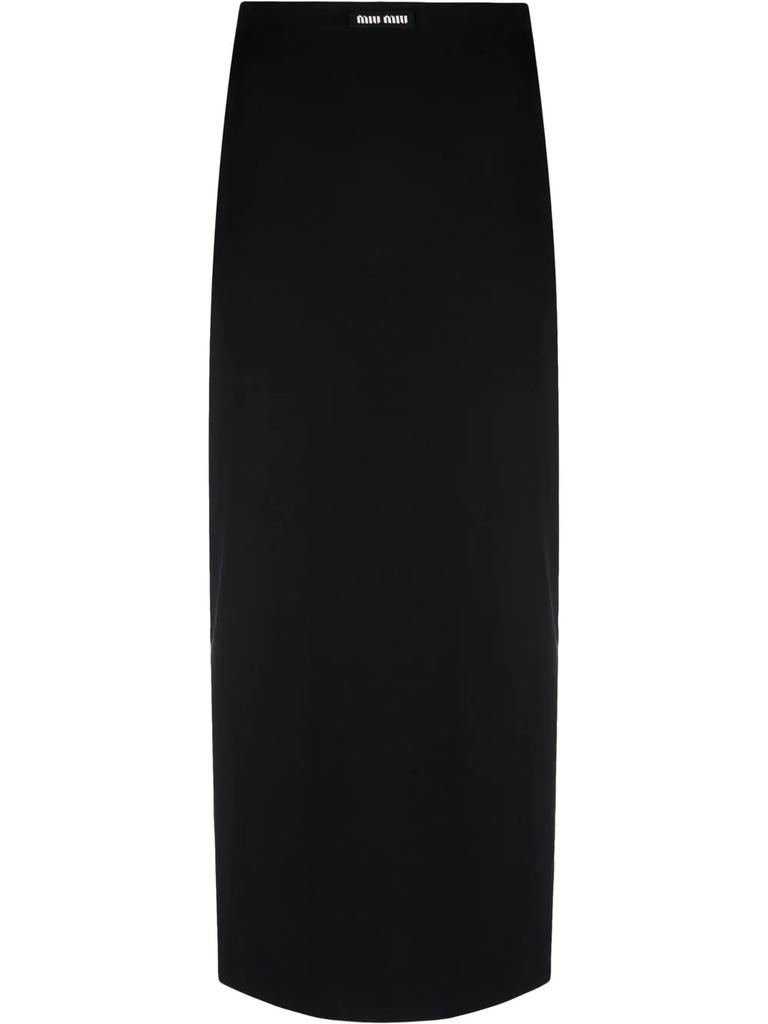 MIU MIU high-waist stretch midi skirt商品第1张图片规格展示