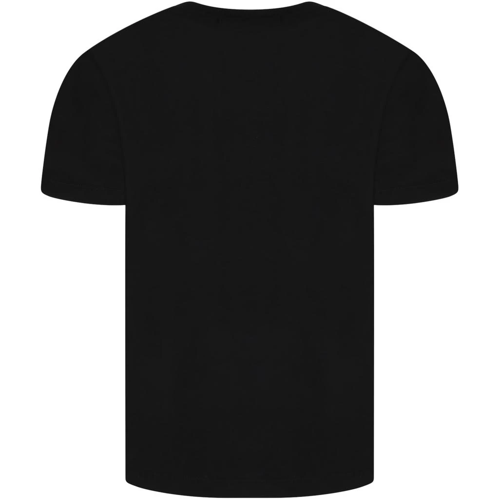 商品MSGM|MSGM Black T-shirt For Kids With Logo,价格¥575,第2张图片详细描述