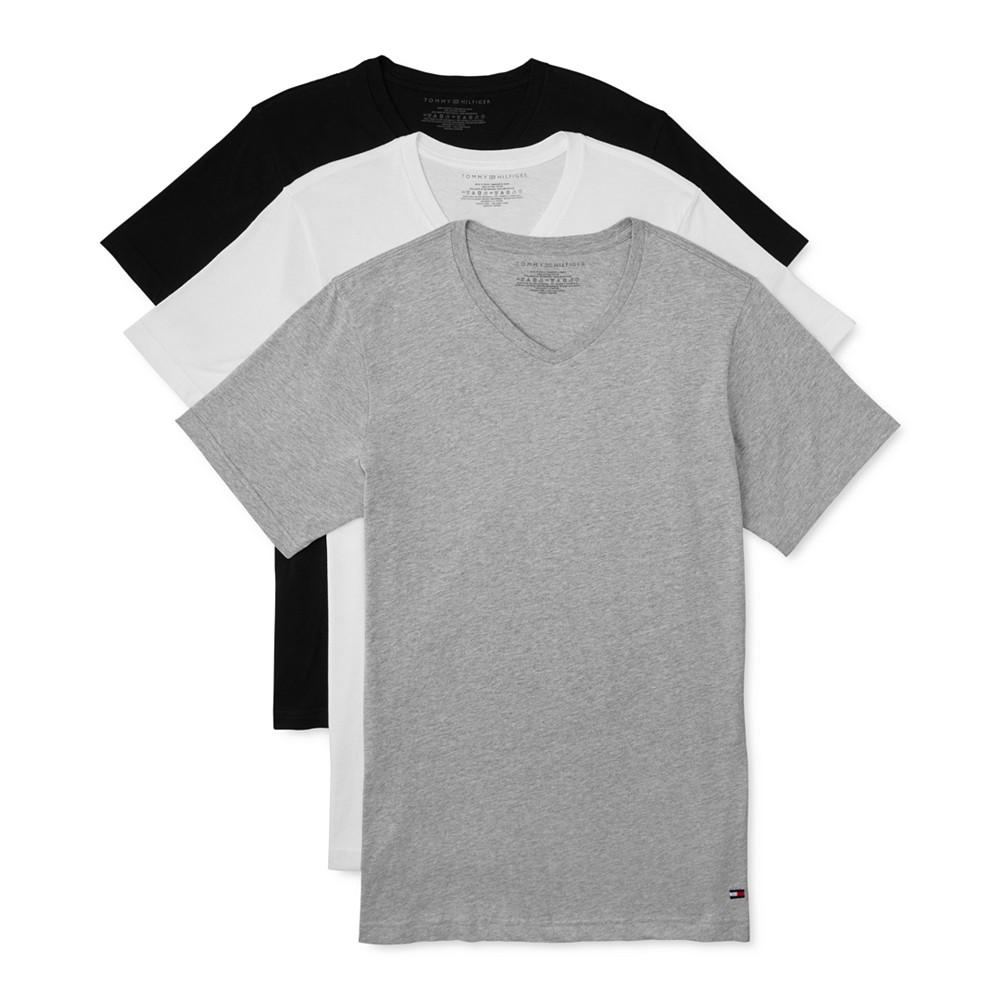 Men's 3-Pk. Classic Cotton V-Neck T-Shirts商品第3张图片规格展示