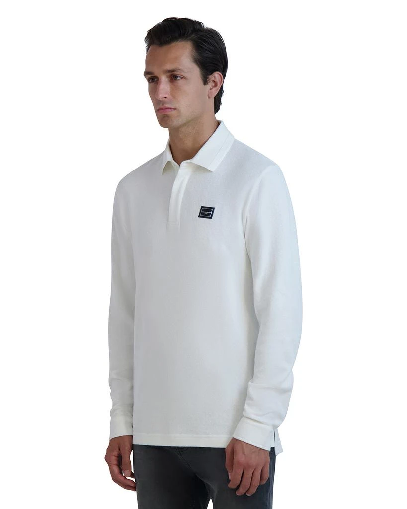 商品Karl Lagerfeld Paris|LONG SLEEVE POLO WITH METAL LOGO PLATE,价格¥492,第3张图片详细描述