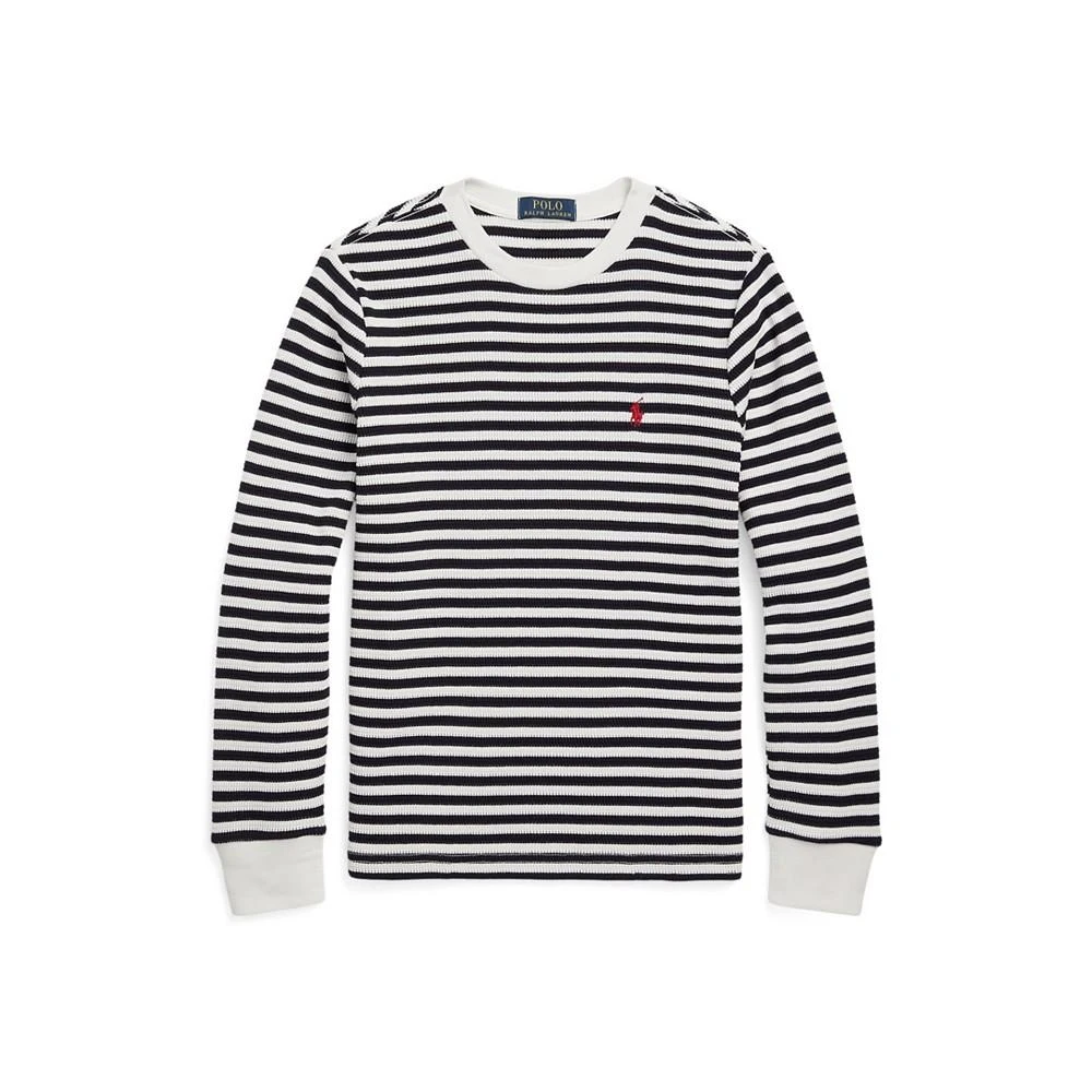 Polo Ralph Lauren Big Boys Striped Waffle Long Sleeves T-shirt from Macy's