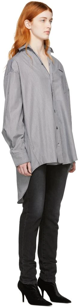 商品Vetements|White & Grey Stripe Small Collar Shirt,价格¥2428,第2张图片详细描述