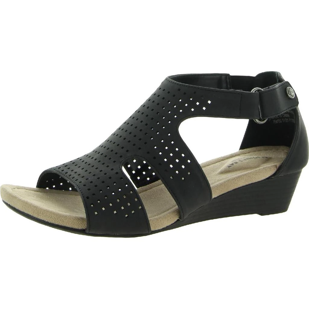 商品St. John’s Bay|St. John’s Bay Womens Newcastle Comfort Perforated Open-Toe Heels,价格¥61,第2张图片详细描述