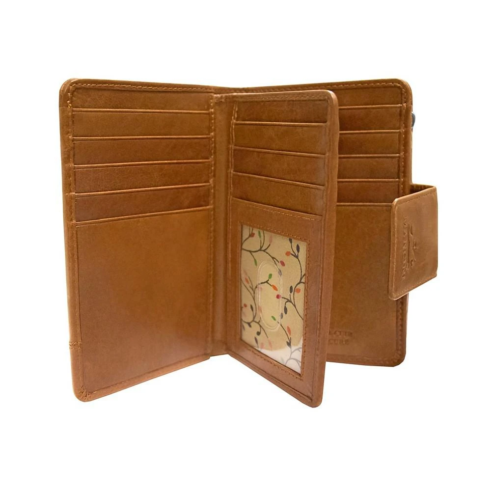 商品Mancini Leather Goods|Casablanca Collection RFID Secure Ladies Medium Clutch Wallet,价格¥698,第3张图片详细描述