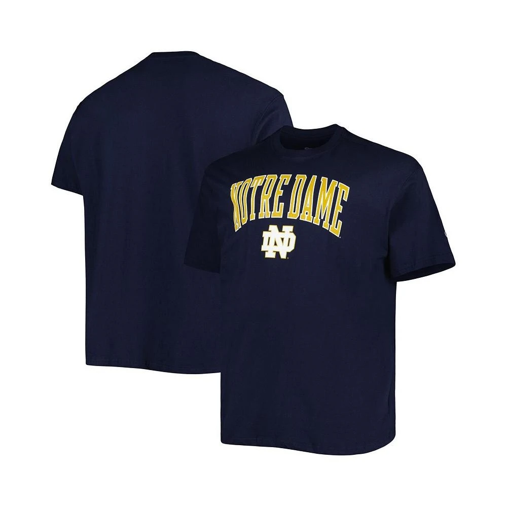 商品CHAMPION|Men's Navy Notre Dame Fighting Irish Big and Tall Team Arch Over Wordmark T-shirt,价格¥225,第1张图片