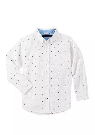 Boys 8-20 Fred Long Sleeve Printed Woven Shirt商品第1张图片规格展示