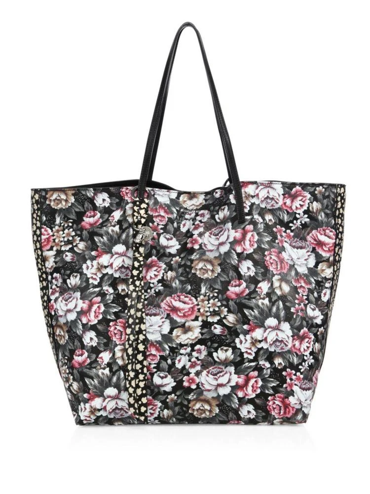 商品Alexander McQueen|Skull Floral-Print Leather Open Shopper,价格¥9418,第1张图片