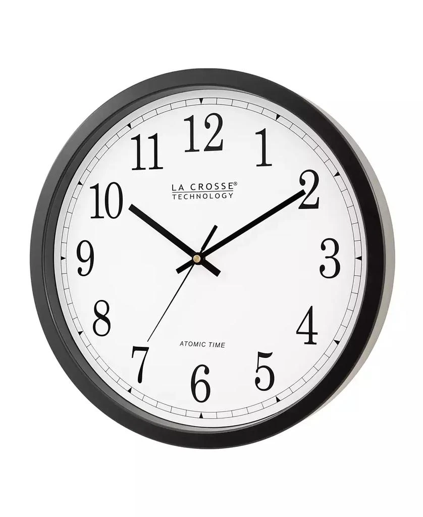 商品La Crosse Technology|14" Black Atomic Analog Wall Clock,价格¥297,第2张图片详细描述