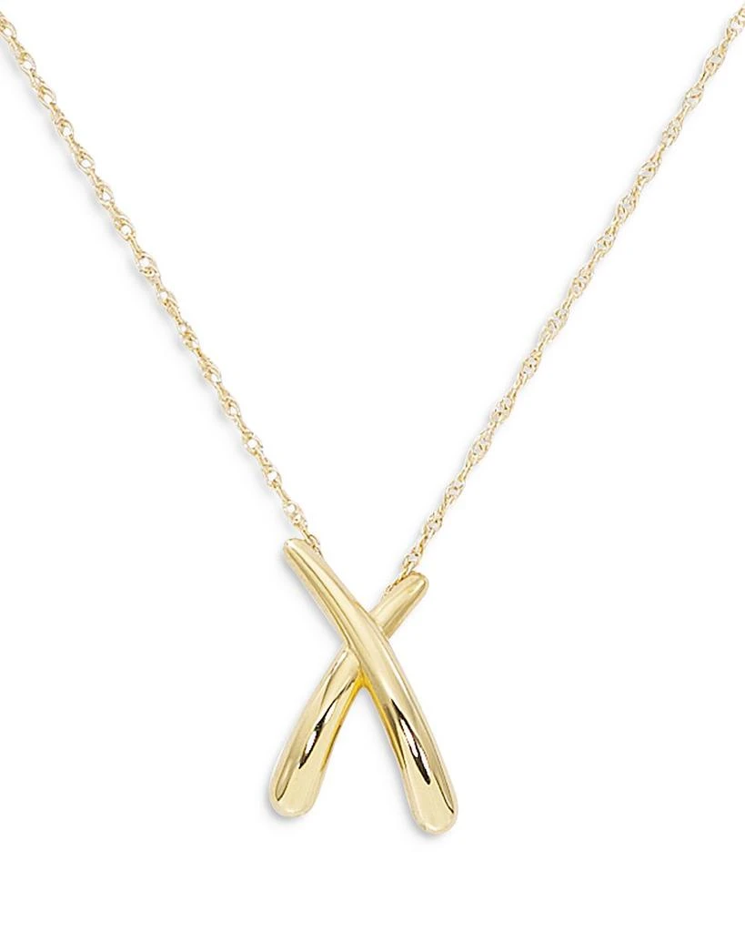 商品Bloomingdale's|X Pendant Necklace in 14K Yellow Gold, 18" - Exclusive,价格¥3272,第1张图片