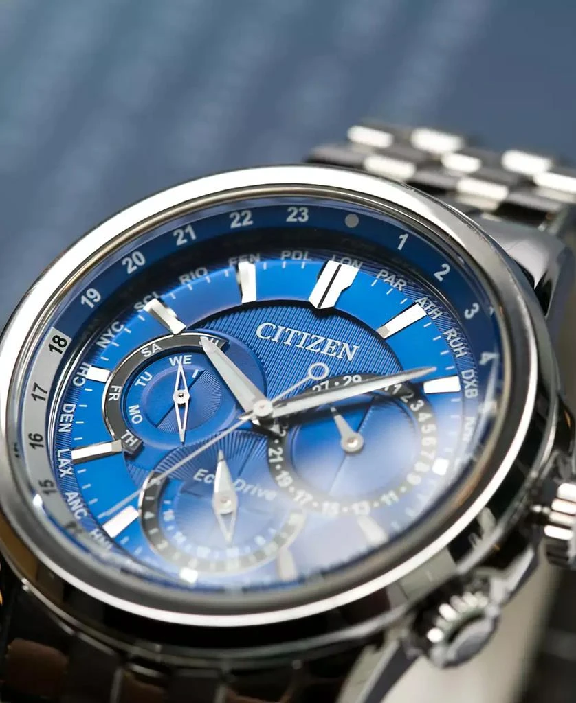 商品Citizen|Men's Eco-Drive Calendrier Stainless Steel Bracelet Watch 44mm BU2021-51L,价格¥4085,第3张图片详细描述