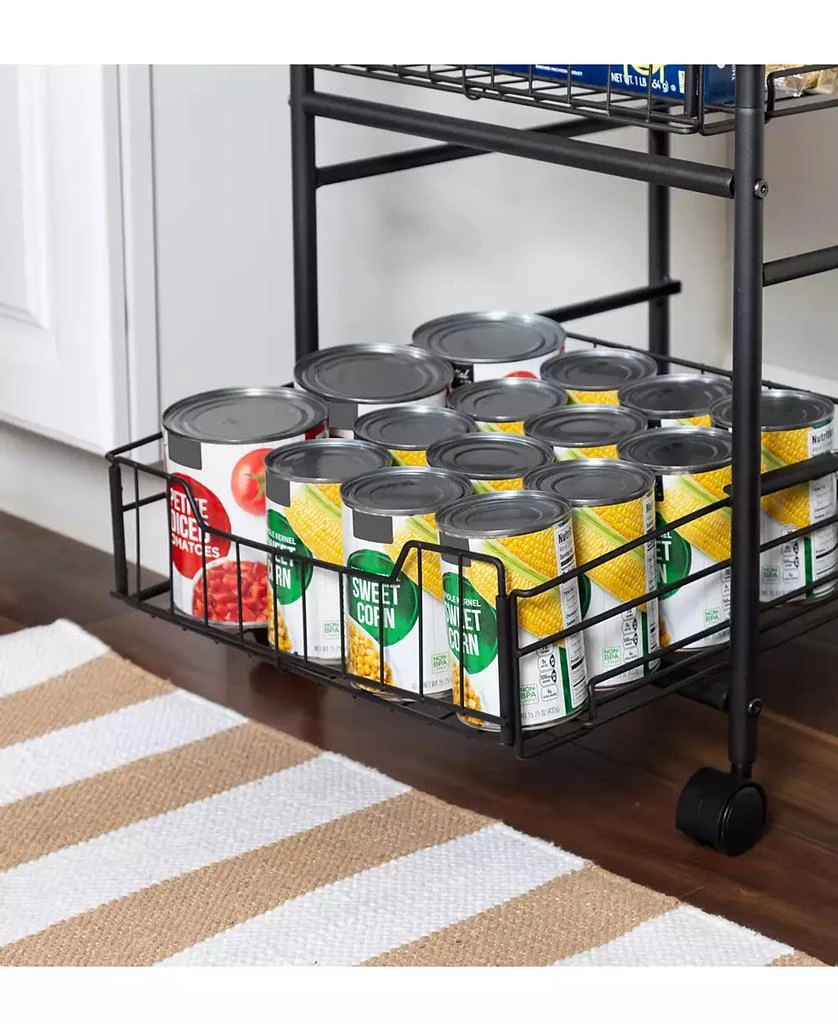 商品Honey Can Do|3-Tier Slim Rolling Cart with Metal Basket Drawers,价格¥796,第2张图片详细描述