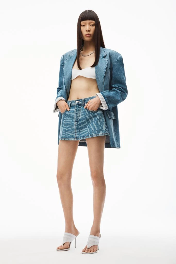 商品Alexander Wang|AWNY LOGO MINI SKIRT IN DENIM,价格¥1249,第2张图片详细描述