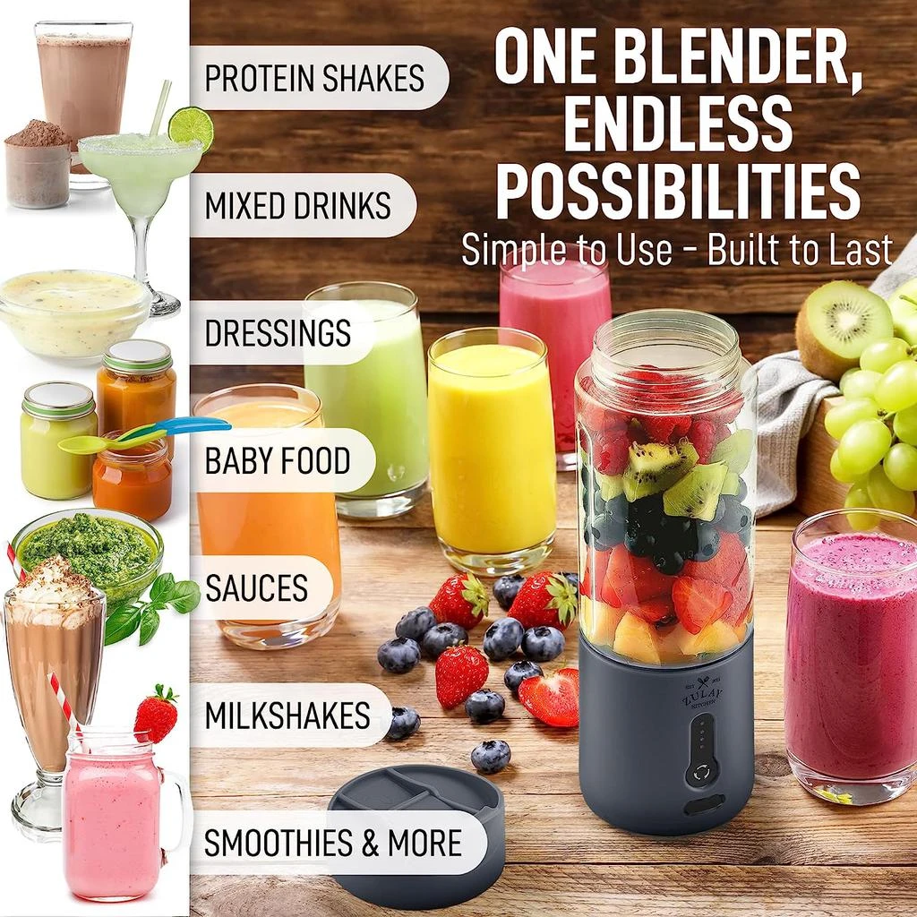 商品Zulay Kitchen|Personal Portable Smoothie Blender On the Go that Crush Ice,价格¥543,第4张图片详细描述