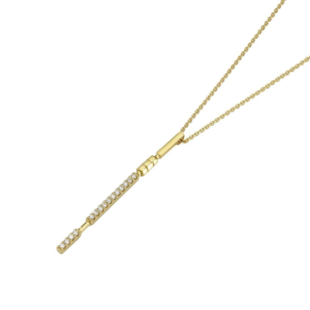 商品AME|Âme Totem 18K Yellow Gold, Lab-Grown Diamond 0.30ct. tw. Linear Pendant Necklace,价格¥13989,第3张图片详细描述