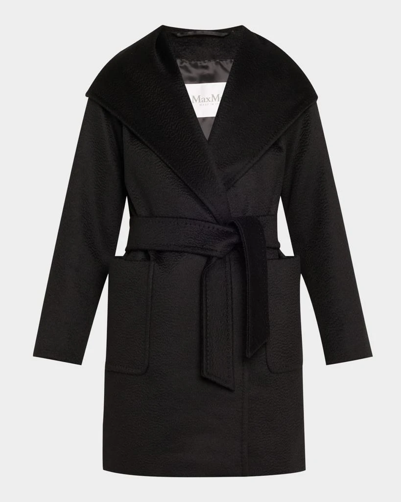 商品Max Mara|Rialto Camel Hair Belted Short Hooded Coat,价格¥26765,第1张图片