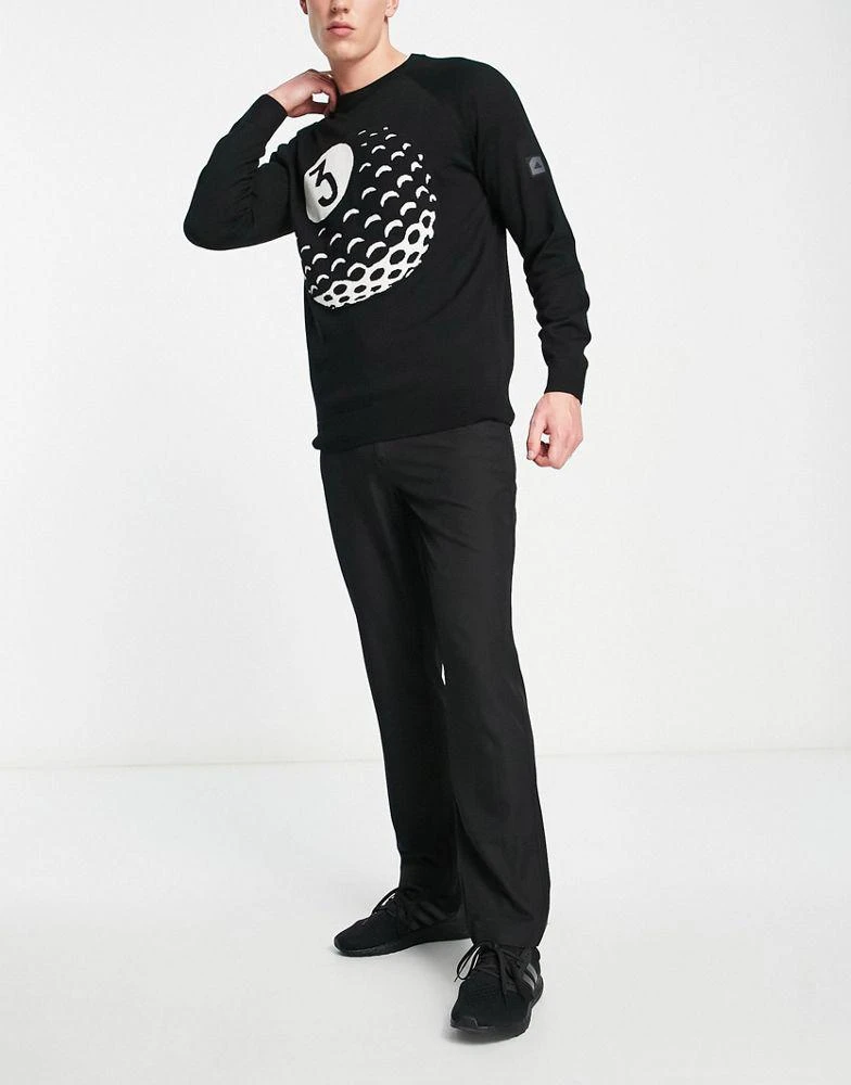商品Adidas|adidas Golf Adicross ball logo knitted jumper in black,价格¥385,第4张图片详细描述