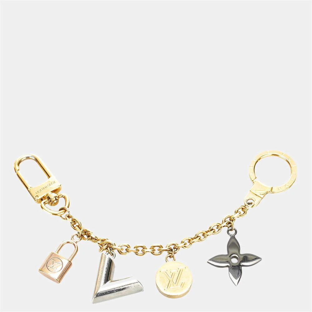 商品[二手商品] Louis Vuitton|Louis Vuitton Gold/Silver Kaleido V Bag Charm,价格¥3503,第1张图片