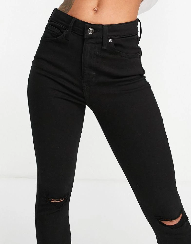 商品Topshop|Topshop jamie super-rip skinny jeans un black,价格¥177,第3张图片详细描述