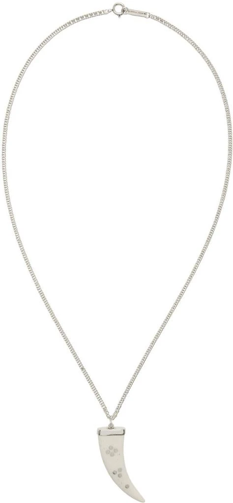 商品Isabel Marant|White & Silver Horn Necklace,价格¥1045,第1张图片