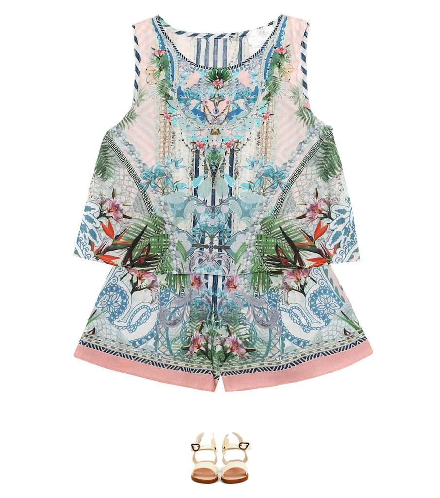 商品Camilla|缀饰印花棉质连身短裤,价格¥1378,第2张图片详细描述