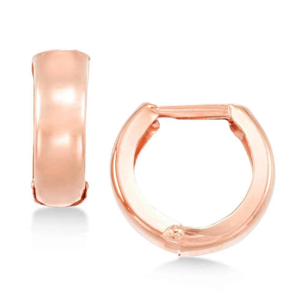 商品Diamond Fascination|Polished Wide Hoop Earrings in 14k White Gold, Gold or Rose Gold,价格¥2666,第1张图片