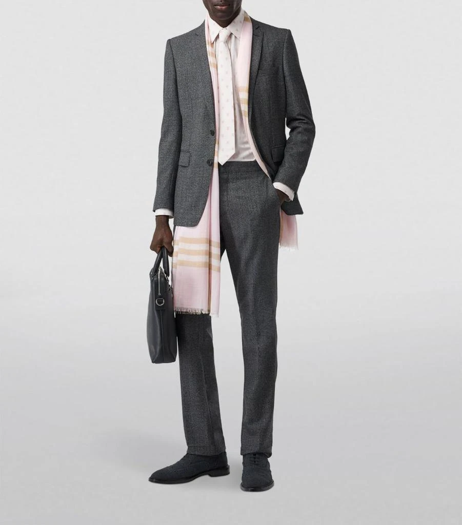 商品Burberry|Wool-Silk Check Scarf,价格¥3132,第2张图片详细描述