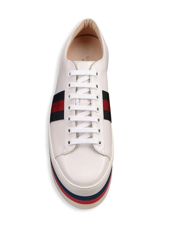 商品Gucci|Peggy Leather Rainbow Platform Sneakers,价格¥6610,第4张图片详细描述