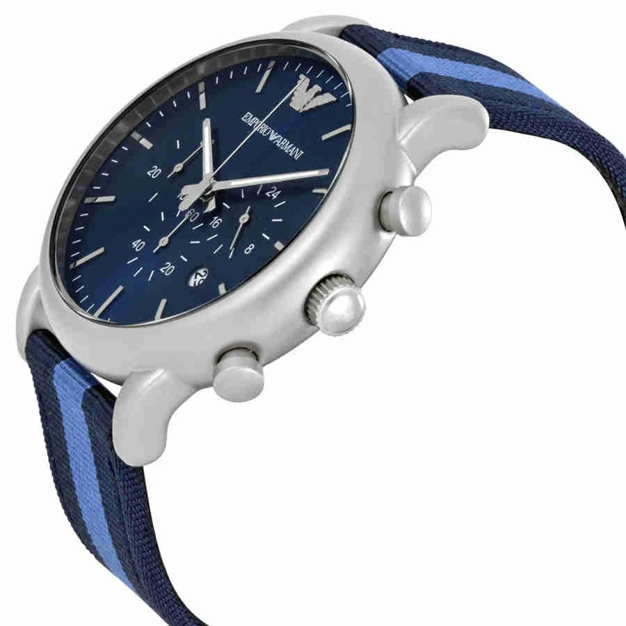 商品Emporio Armani|Luigi Navy Blue Dial Men's Chronograph Watch AR1949,价格¥592,第2张图片详细描述