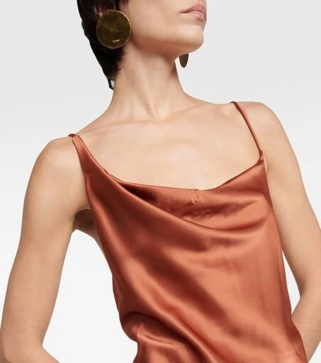 商品Ralph Lauren|不对称缎布加长连衣裙,价格¥5490,第4张图片详细描述