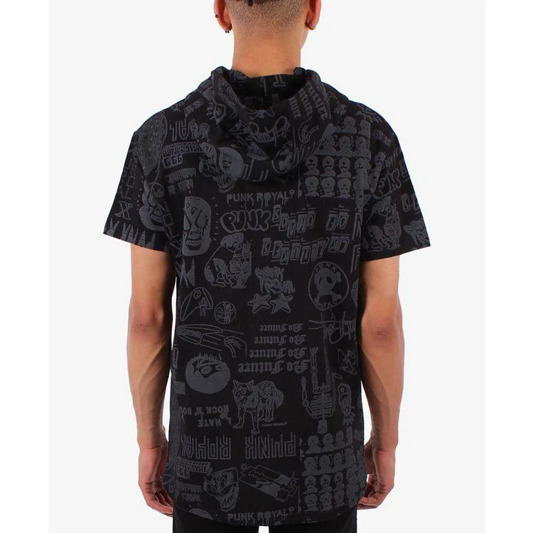 商品Punk Royal|Men's Printed Short-Sleeve Hoodie,价格¥199,第2张图片详细描述