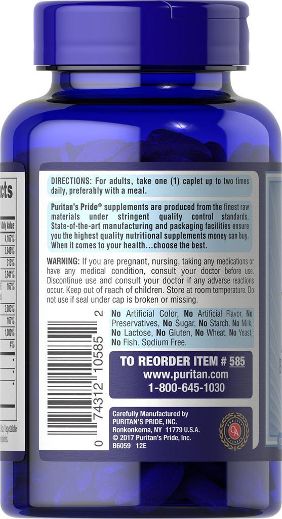 商品Puritan's Pride|Vitamin B-50® Complex 250 Caplets,价格¥384-¥767,第6张图片详细描述