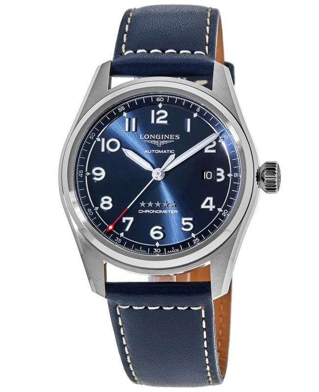 商品Longines|Longines Spirit Blue Dial Leather Strap Men's Watch L3.811.4.93.0,价格¥12946,第1张图片